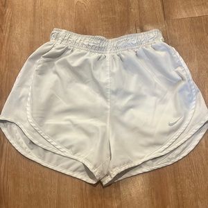 white Nike dry fit shorts